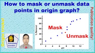 How to mask or unmask data points in origin graph