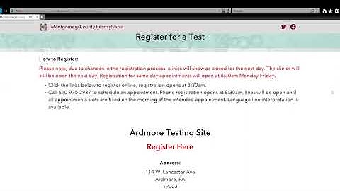 Make A COVID-19 Test Appointment Using the County Website