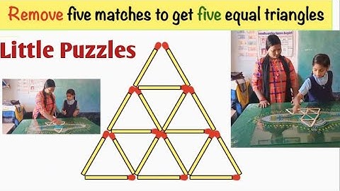 Remove Five matches to get five equal triangles  || Matchstick Puzzles
