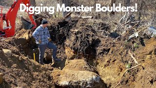 Finally Reached the Limit of the Kioti - MONSTER BOULDER - Plus Grading Our New Veggie Garden Area by Curtis 1824 Farm 1,464 views 2 years ago 26 minutes