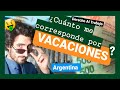 CURSO #3 ⚖💲¿Cuánto me corresponde por VACACIONES? ⚖💲 ARGENTINA – VAC % ART 156 LCT ARGENTINA⚖💲