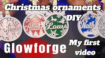 Christmas ornaments using a lasercutter.