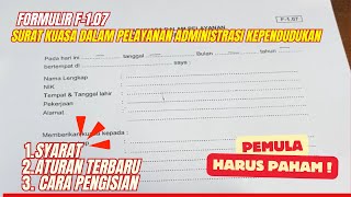 Cara Isi dan Contoh Surat Kuasa Dalam Pelayanan Administrasi Kependudukan