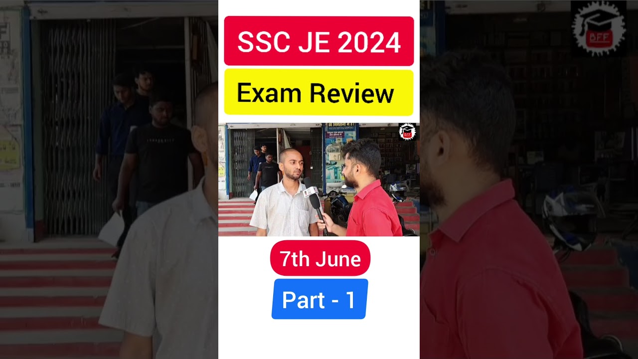 SSC JE 2024 exam review today 🔥 Part-1