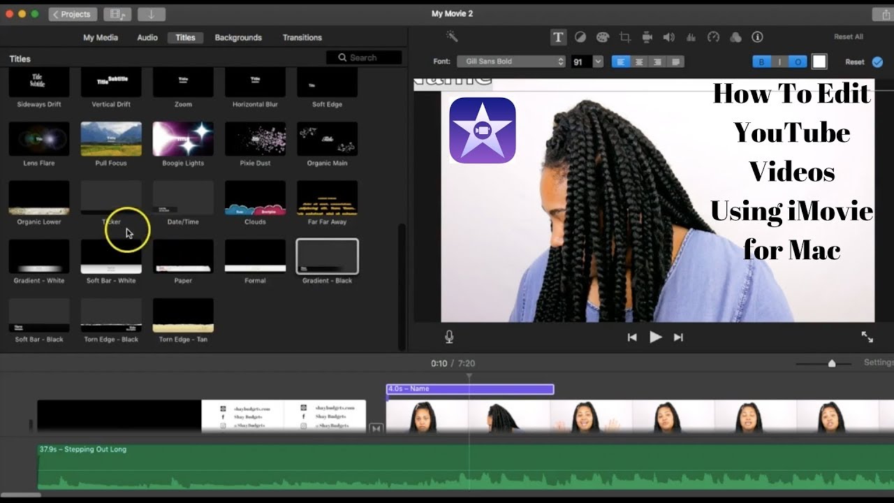 how to use imovie for youtube videos