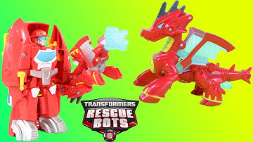 Rescue Bots Transformers Drake The Dragon-Bot Playskool Mini Con Adventure w/ Heatwave