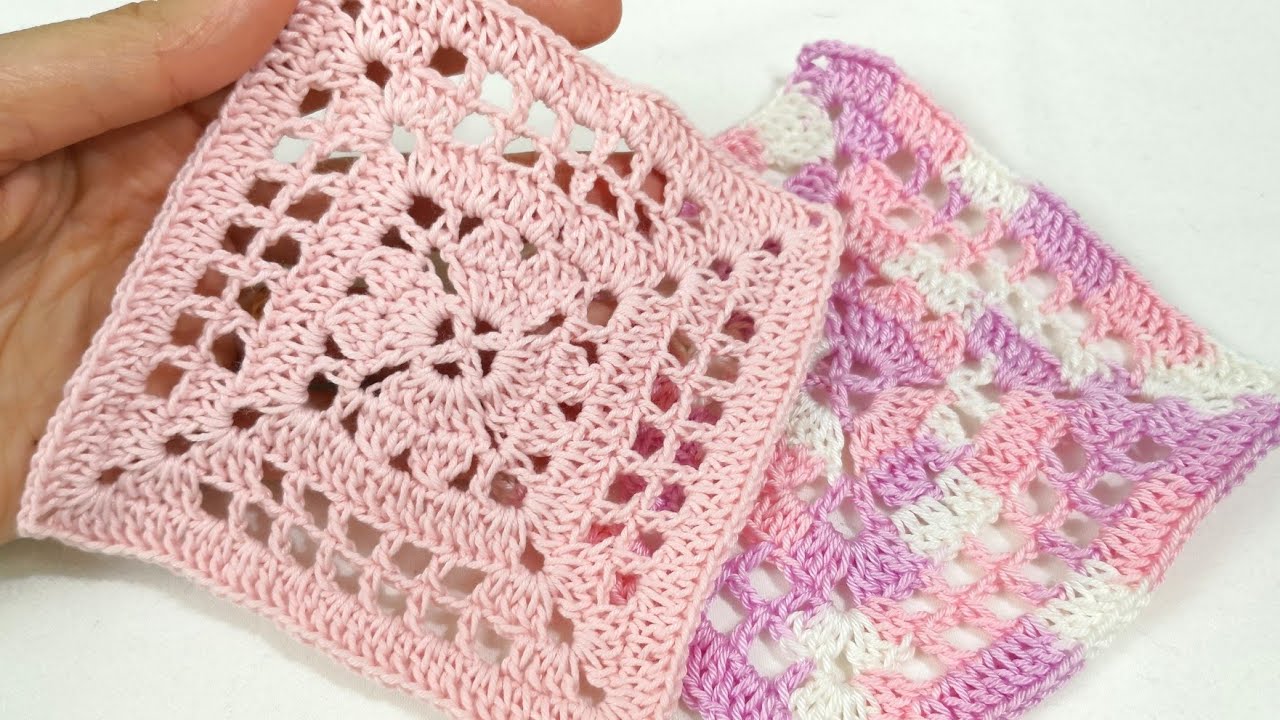 Tığ işi Kalpli Battaniye / Dantel  Motif Yapımı ( motif 15 )