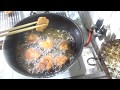 豚ももブロックで一口とんかつ揚げます☆