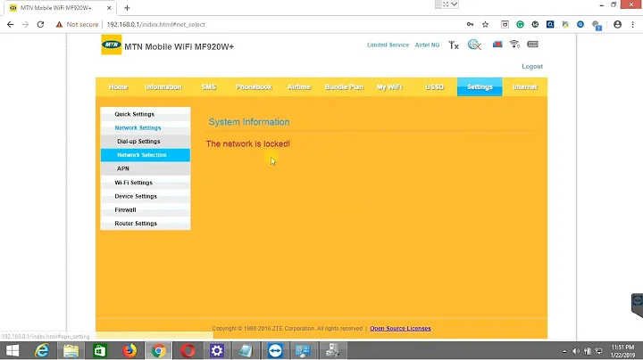 UNLOCK / CRACK MTN ZTE MF920W+