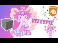 How to make a Character in Blender - Vitzypie - Timelapse