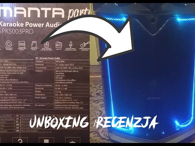 Karaoke MANTA SPK5003 PRO- UNBOXING /RECENZIJA - YouTube