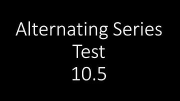 [Calculus] Alternating Series Test