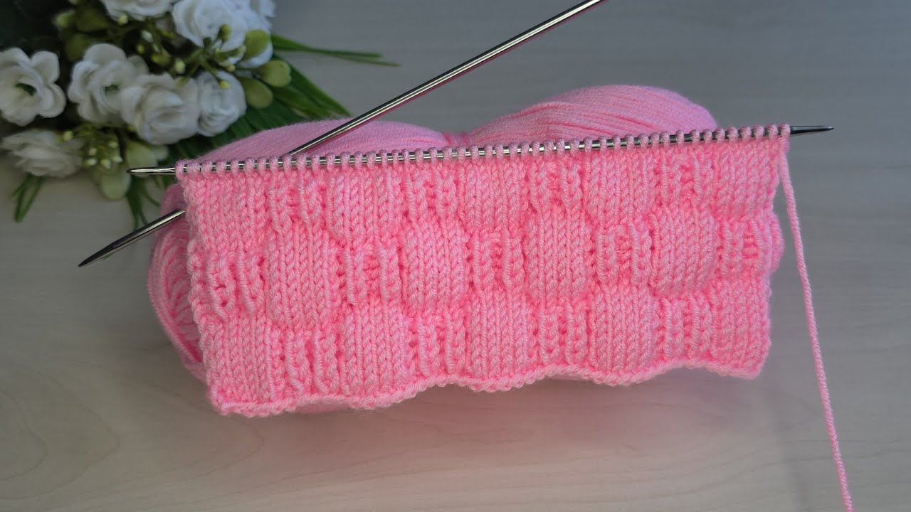 Kolay İki Şiş Örgü Yelek Model Desen 🌸