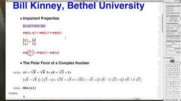 Introduction to the Polar Form of a Complex Number and Complex Multiplication