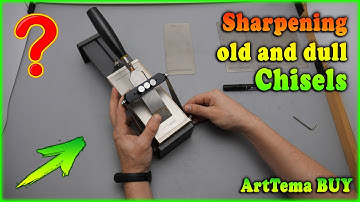 Sharpening old and dull Chisels with a tool sharpener from AliExpress