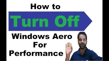 How To Turn Off Windows Aero For Performance  [Urdu/Hindi]