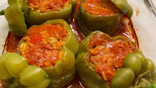 Stuffed peppers/ Pimentos rellenos ( English & Spanish)