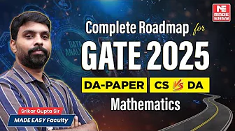 Detailed Strategy for GATE 2025 DA Mathematics | Syllabus, Weightage & Study Plan | MADE EASY thumbnail