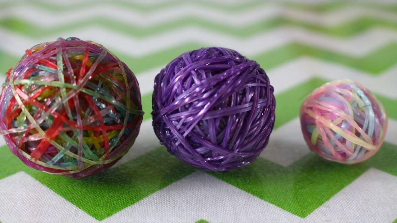 DIY Bouncy Balls - A Great Way to Use Up Rainbow Loom Bands - Red