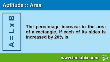 The percentage increase in the area of a rectangle | Area | Aptitude | IndiaBIX