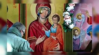 Icon of the Virgin Mary weeps HD video Image of Icon of the Virgin Mary weeps HD video