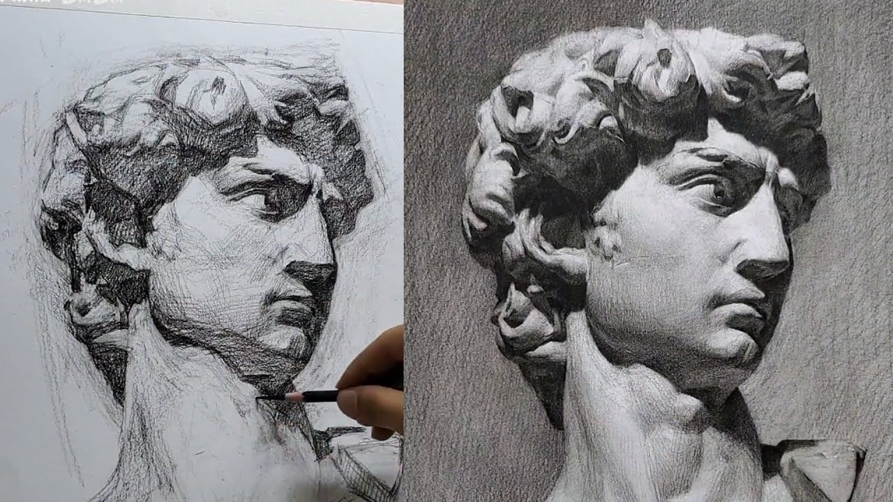 Study based on Michelangelos David graphite on paper  httpswwwfacebookcomsophiliaart  Sketches Art sketches Anatomy art
