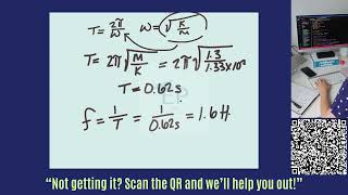 A vertical spring stretches 9.6 when a 1.3 block is hung from its end. (a) Calculate the spring c