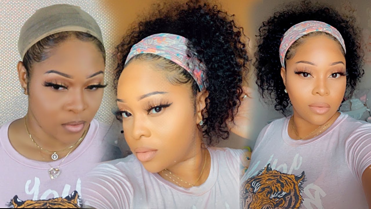 No Lace! No Glue! | Realistic Ponytail Using A Headband Wig Thats Looks So  Natural | YgWigs - YouTube