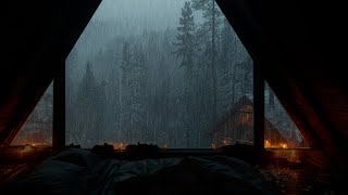 Relieve Stress And Sleep Well With Heavy Rain By The Window | Relaxing Sounds For Sleep And Study