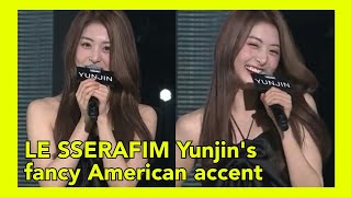 [LE SSERAFIM] Lesserafim Yunjin speaking English on Debut Showcase