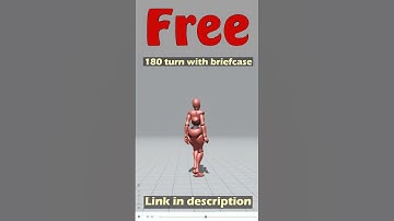180 turn with briefcase. Free Mixamo animation for Daz Studio