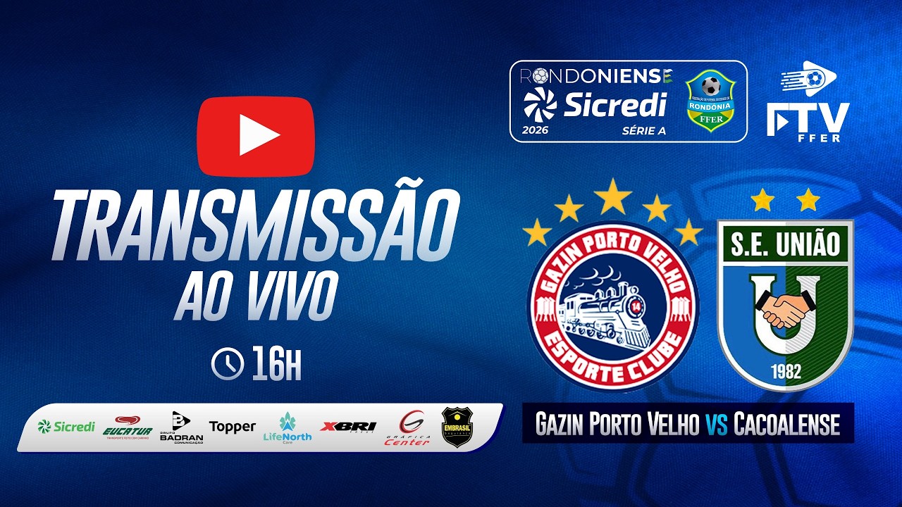 GAZIN PORTO VELHO x U.CACOALENSE | RONDONIENSE SICREDI 2026 - 14ª RODADA | FTV FFER