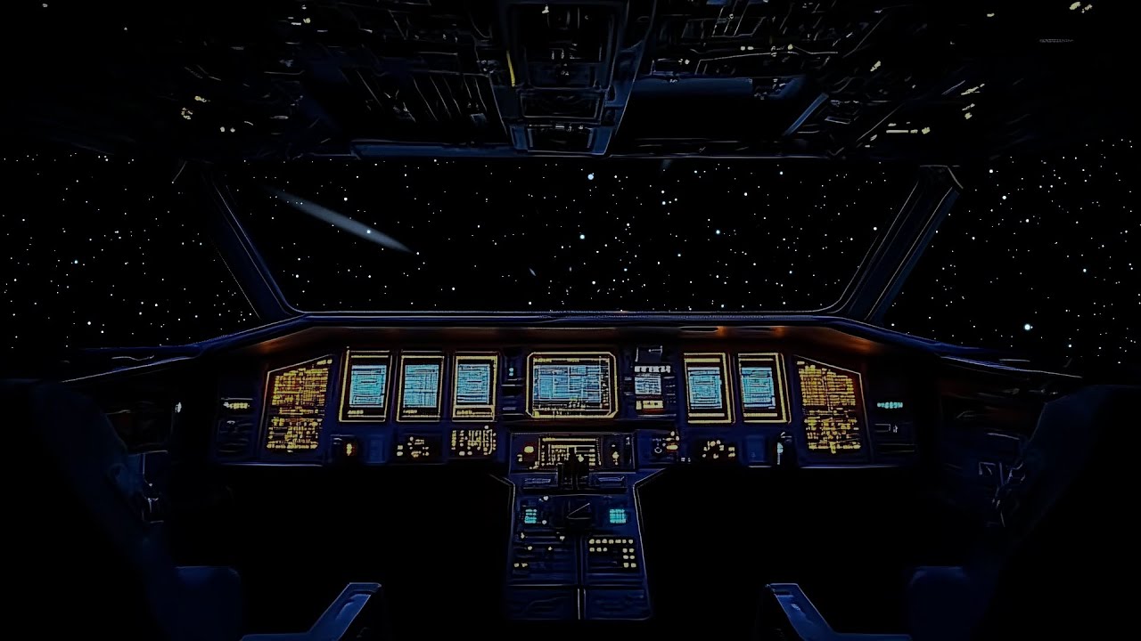 Super Deep Brown Noise | Spaceship Cockpit | Deep relaxation | Space ...