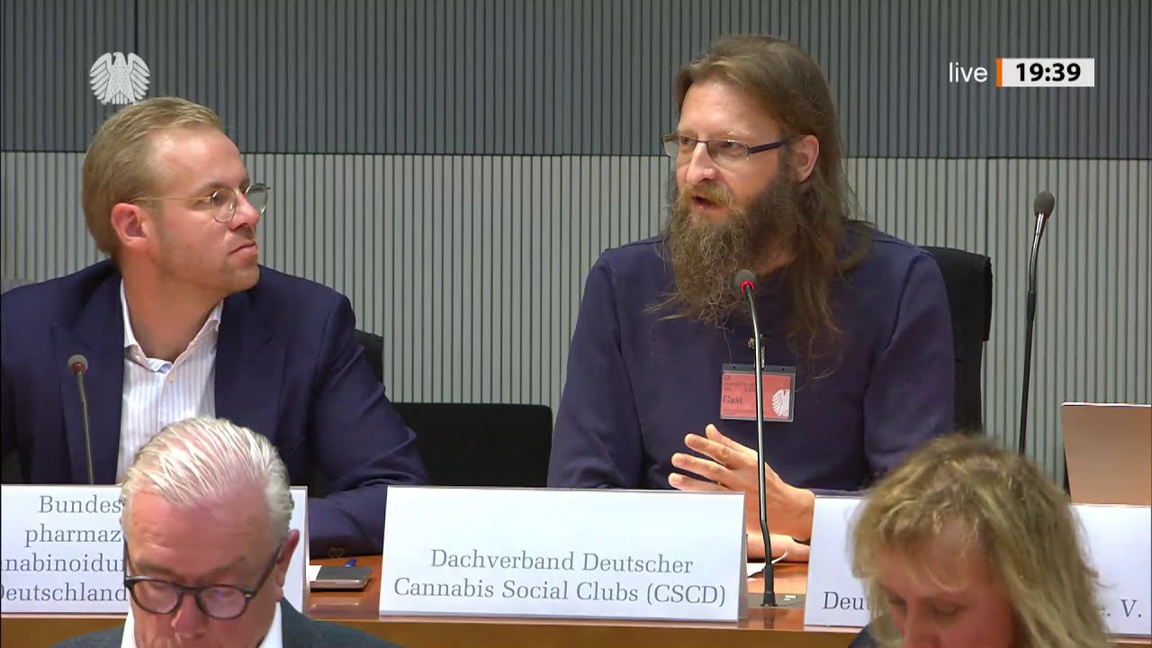 Bundestag - Anhörung zum Cannabisgesetz (CanG) - 06.11.2023 - Steffen Geyer vom CSC Dachverband