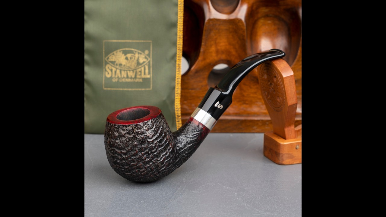 Tom Eltang Designed Stanwell Sterling 360 Ring Sandblasted Bent (84) 9mm