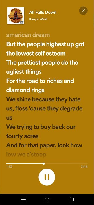 All Falls Down Lyrics - Kanye West, Syleena Johnson