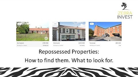 How to find UK Repossessed Properties: Using Zoopla & Rightmove or PropertyData