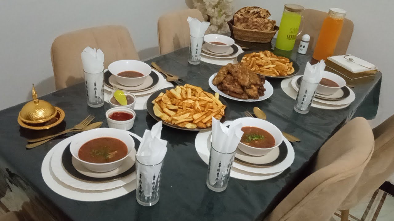 طاولة فطور😍 اليوم التاسع من شهر رمضان المبارك 🌙