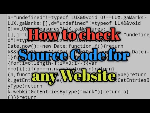 How To View Any Website Source Code HTML Coding