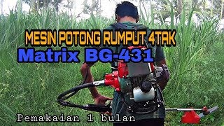 Mesin potong rumput Matrix BG431 4tak 1 bulan pemakaian