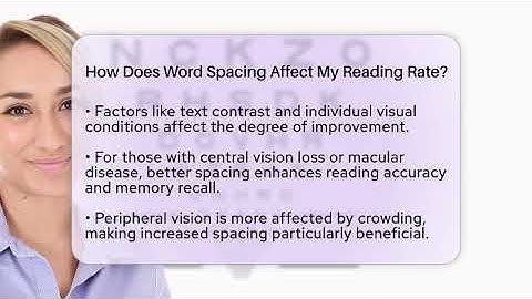 How Does Word Spacing Affect My Reading Rate? - Optometry Knowledge Base