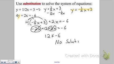 Grade 8 Lesson 5.3 System by substitution