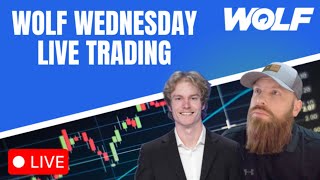 WEDNESDAY LIVE DAY TRADING WITH THE WOLF PACK (Stock Market Analysis, Breaking News)