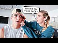 Wearing eyelashes prank on my wife!!