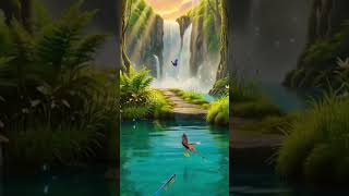 Peaceful Waterfall Escape 🌊🍃