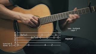 Video thumbnail of "How to Play Bee - Burbank - Guitar Tabs"