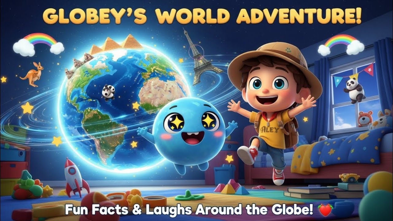 Globey's  Epic World Adventure! 🌍 Fun Facts & Laughs for Kids
