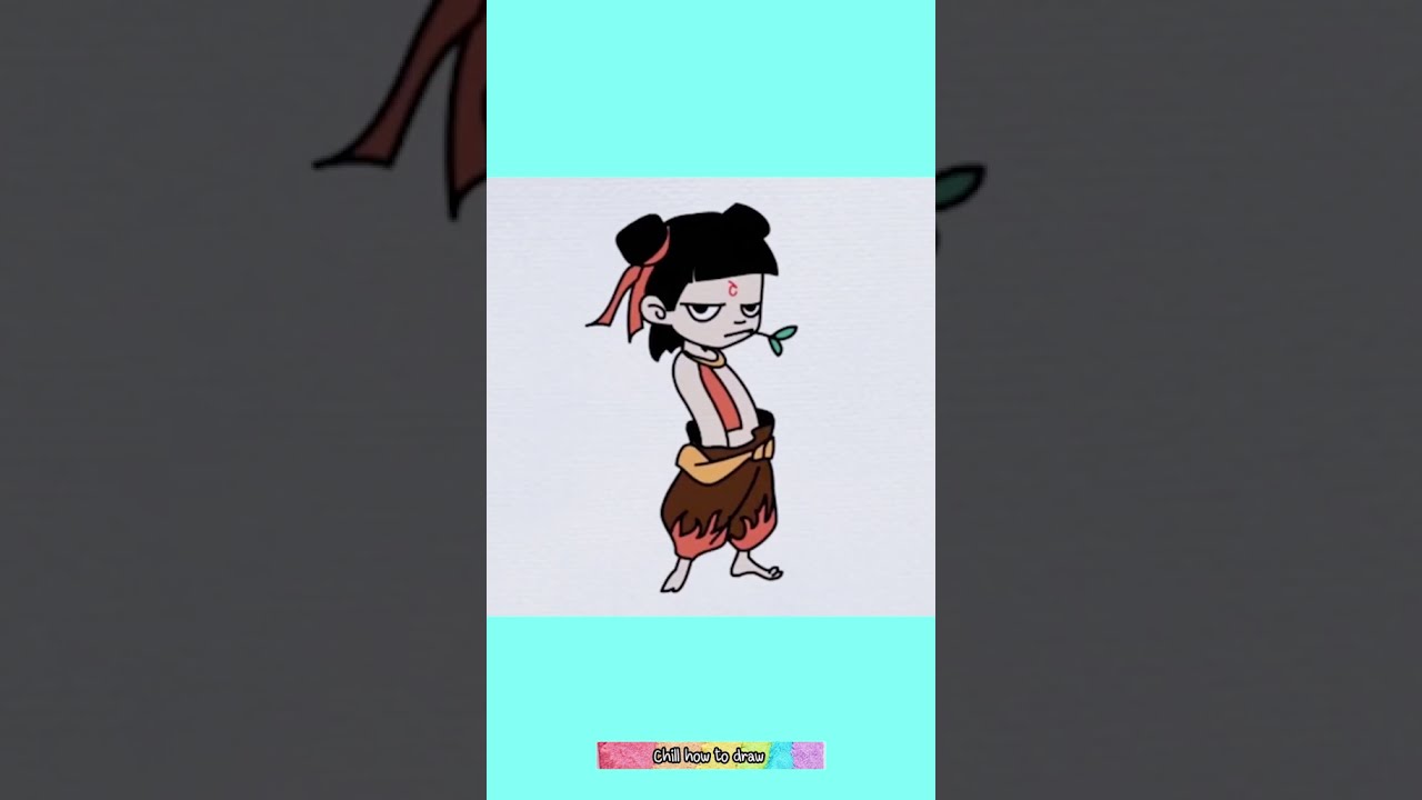 How to draw simple Nezha Very easy ( drawing ) YouTube