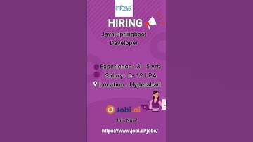 "Java Spring Boot Developer at Infosys | 3-5 Years of Experience | Drive Innovation with Us!"