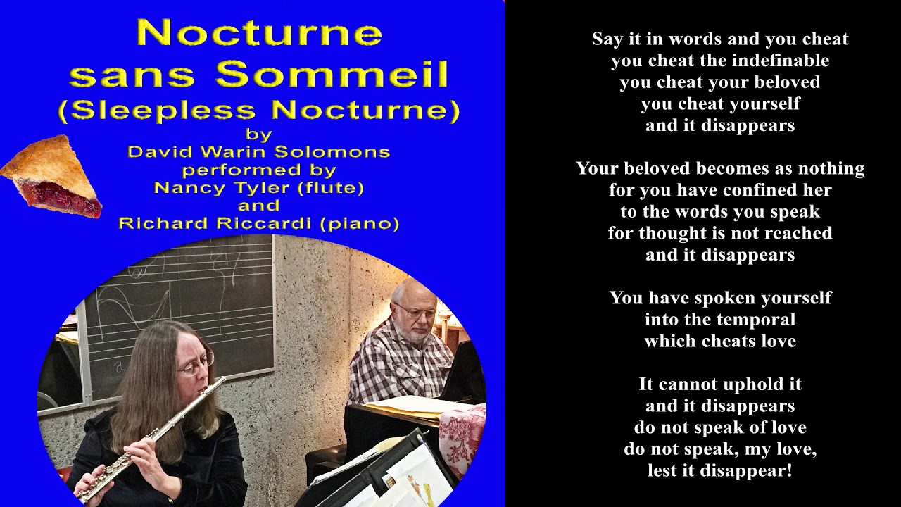 Nocturne sans sommeil (Sleepless nocturne) for flute and piano - YouTube
